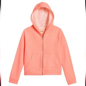 NWOT Lace Trim Zip Up Hoodie SIze Small-7/8